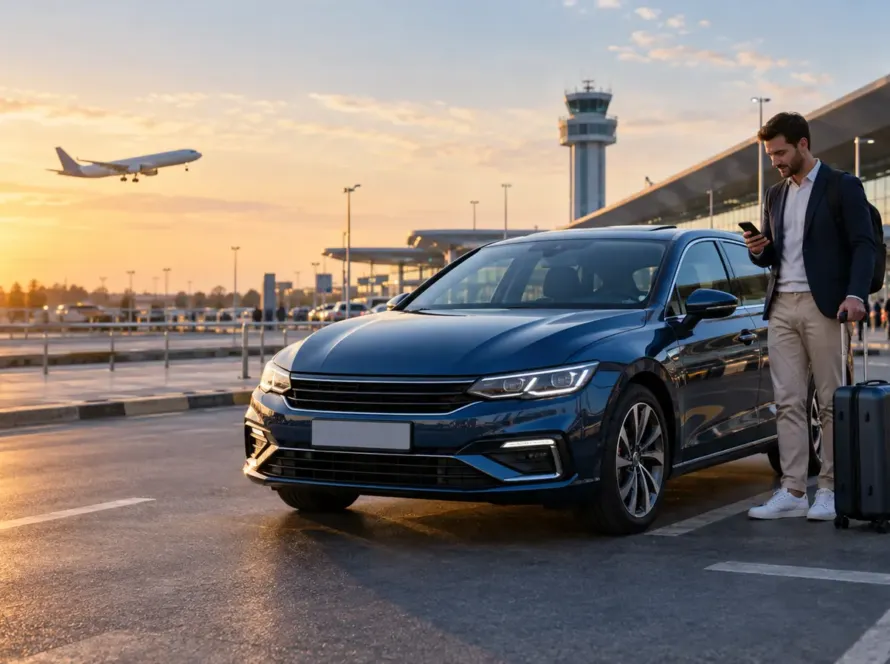 Putnik preuzima rent a car vozilo na Aerodromu Beograd